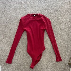 Olivaceous Cherry Ribbed Top